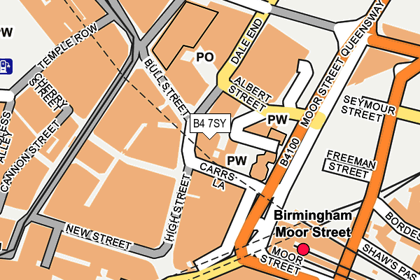 B4 7SY map - OS OpenMap – Local (Ordnance Survey)