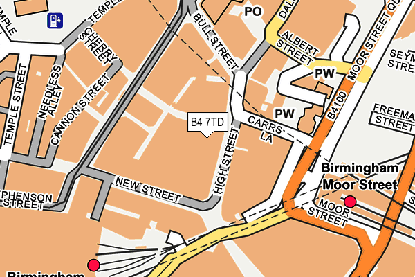 B4 7TD map - OS OpenMap – Local (Ordnance Survey)