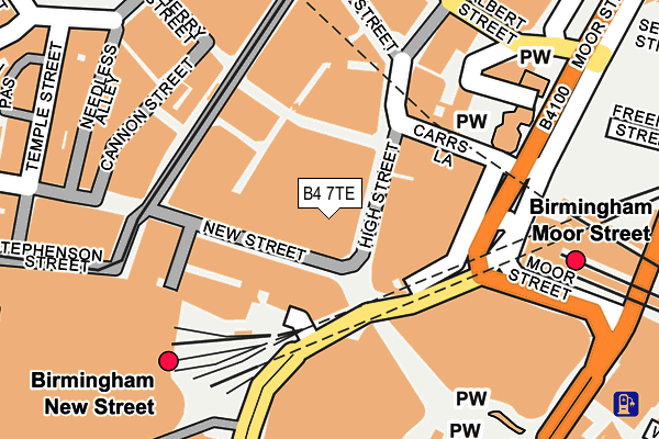 B4 7TE map - OS OpenMap – Local (Ordnance Survey)