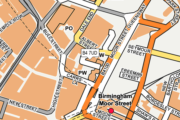 B4 7UD map - OS OpenMap – Local (Ordnance Survey)