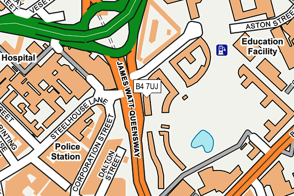 B4 7UJ map - OS OpenMap – Local (Ordnance Survey)