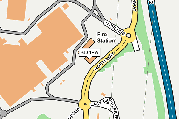 B40 1PW map - OS OpenMap – Local (Ordnance Survey)