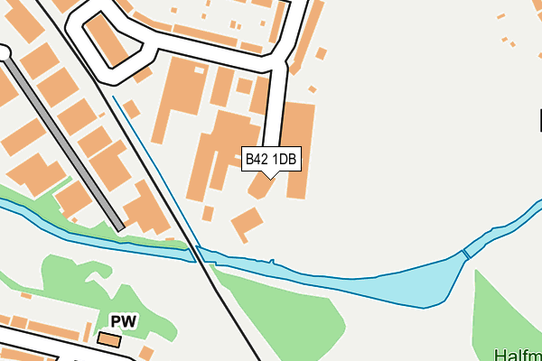 B42 1DB map - OS OpenMap – Local (Ordnance Survey)