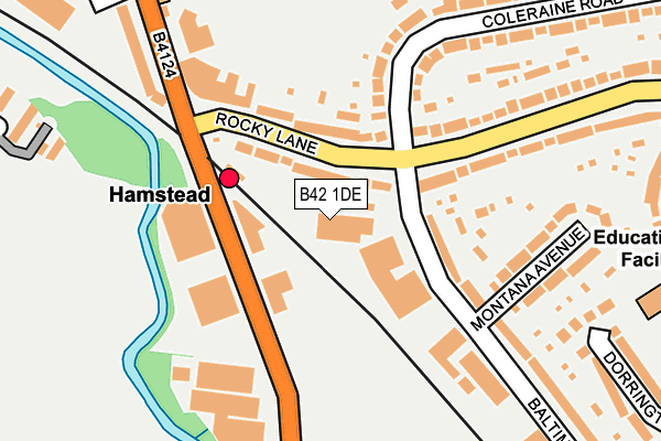 B42 1DE map - OS OpenMap – Local (Ordnance Survey)