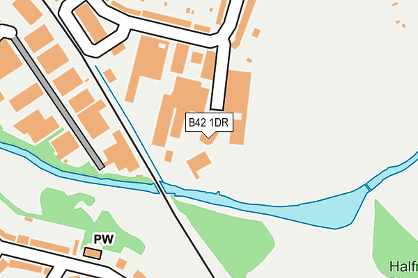 B42 1DR map - OS OpenMap – Local (Ordnance Survey)
