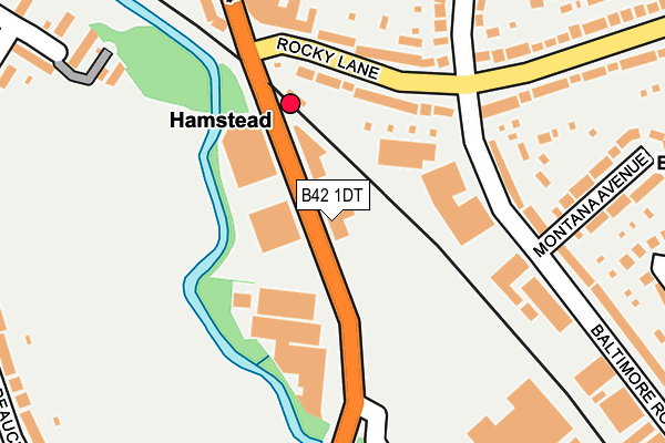 B42 1DT map - OS OpenMap – Local (Ordnance Survey)