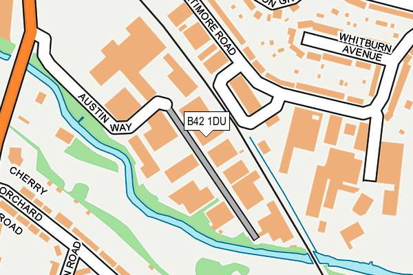 B42 1DU map - OS OpenMap – Local (Ordnance Survey)