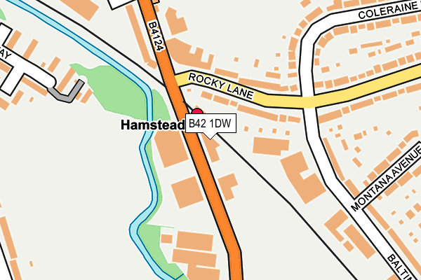 B42 1DW map - OS OpenMap – Local (Ordnance Survey)