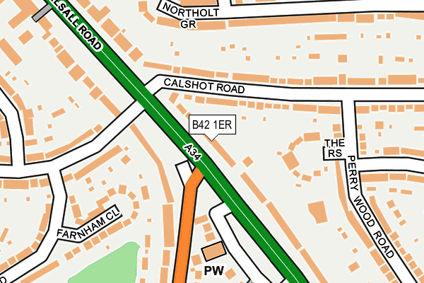 B42 1ER map - OS OpenMap – Local (Ordnance Survey)