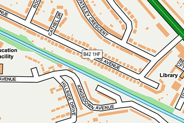 B42 1HF map - OS OpenMap – Local (Ordnance Survey)