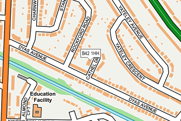 B42 1HH map - OS OpenMap – Local (Ordnance Survey)