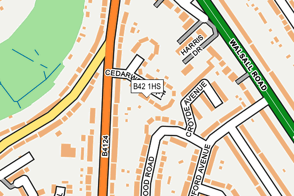 B42 1HS map - OS OpenMap – Local (Ordnance Survey)