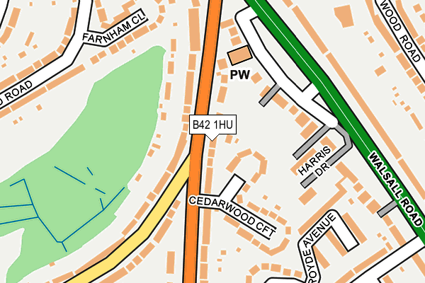 B42 1HU map - OS OpenMap – Local (Ordnance Survey)