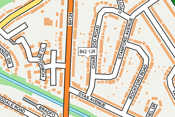 B42 1JR map - OS OpenMap – Local (Ordnance Survey)