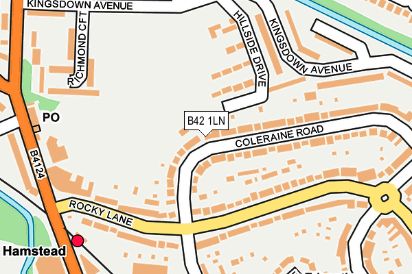 B42 1LN map - OS OpenMap – Local (Ordnance Survey)