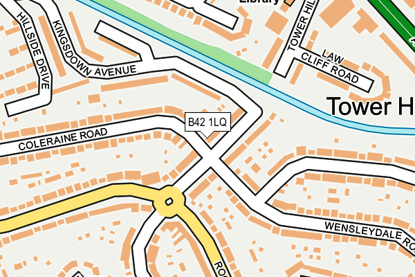 B42 1LQ map - OS OpenMap – Local (Ordnance Survey)