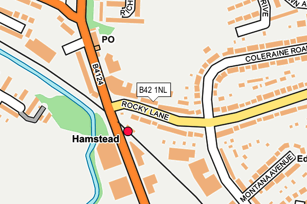 B42 1NL map - OS OpenMap – Local (Ordnance Survey)