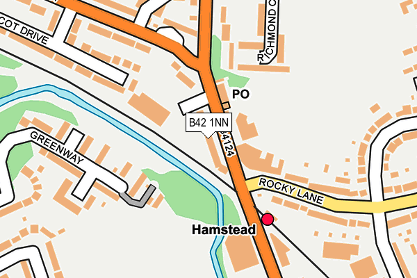 B42 1NN map - OS OpenMap – Local (Ordnance Survey)