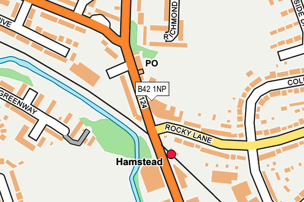 B42 1NP map - OS OpenMap – Local (Ordnance Survey)