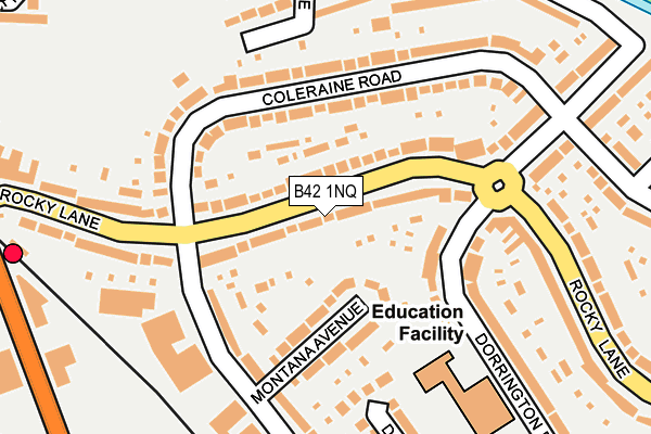 B42 1NQ map - OS OpenMap – Local (Ordnance Survey)