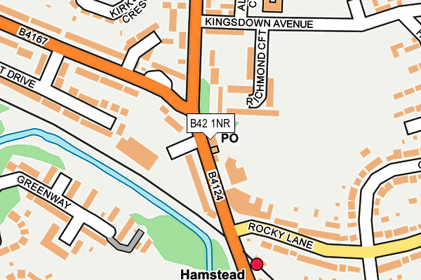 B42 1NR map - OS OpenMap – Local (Ordnance Survey)