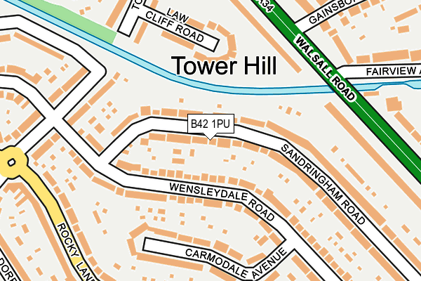 B42 1PU map - OS OpenMap – Local (Ordnance Survey)