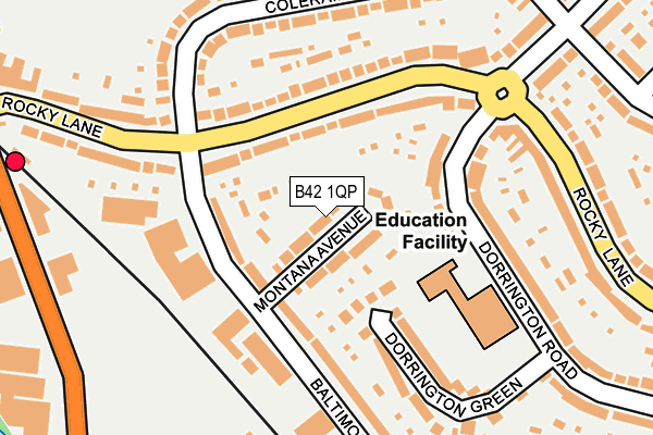 B42 1QP map - OS OpenMap – Local (Ordnance Survey)