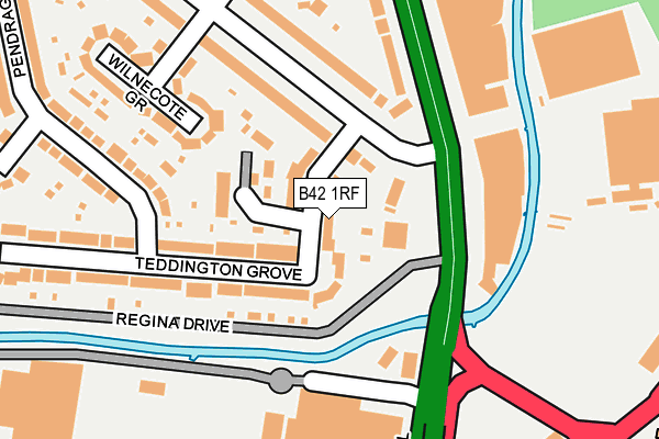 B42 1RF map - OS OpenMap – Local (Ordnance Survey)