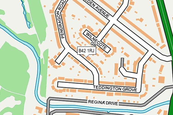 B42 1RJ map - OS OpenMap – Local (Ordnance Survey)