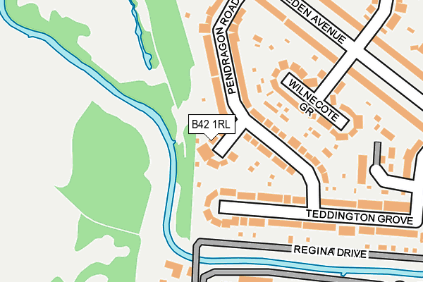 B42 1RL map - OS OpenMap – Local (Ordnance Survey)