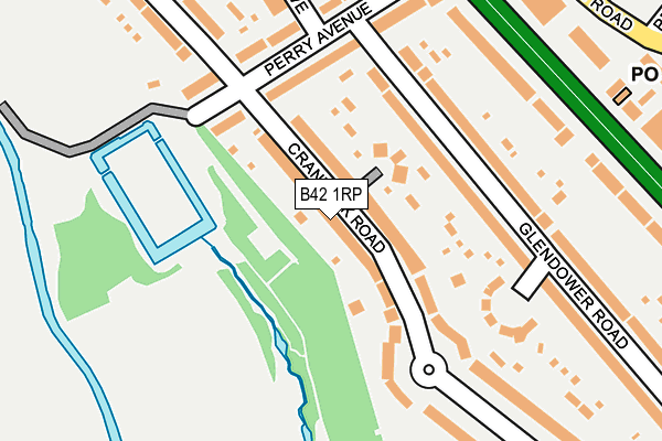 B42 1RP map - OS OpenMap – Local (Ordnance Survey)