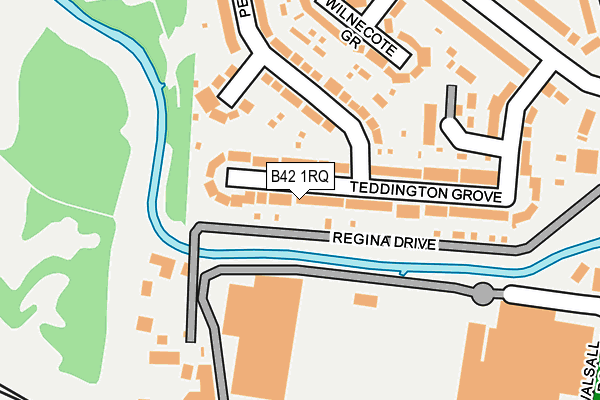 B42 1RQ map - OS OpenMap – Local (Ordnance Survey)