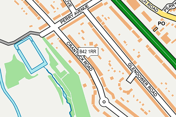 B42 1RR map - OS OpenMap – Local (Ordnance Survey)