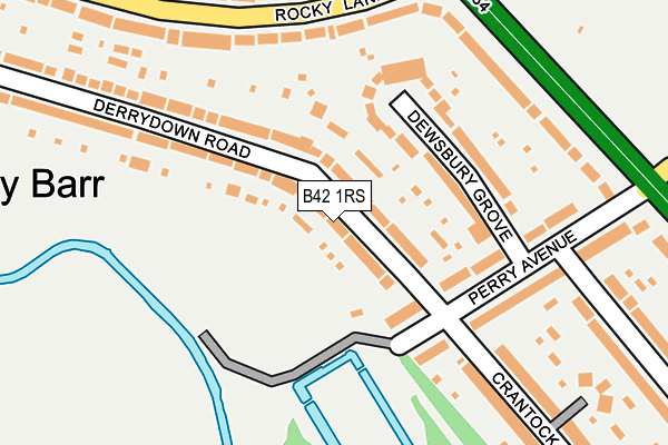 B42 1RS map - OS OpenMap – Local (Ordnance Survey)