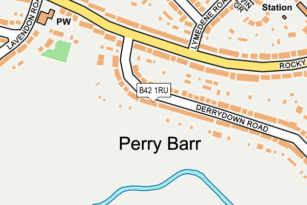 B42 1RU map - OS OpenMap – Local (Ordnance Survey)