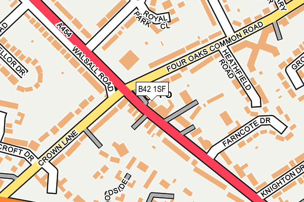 B42 1SF map - OS OpenMap – Local (Ordnance Survey)