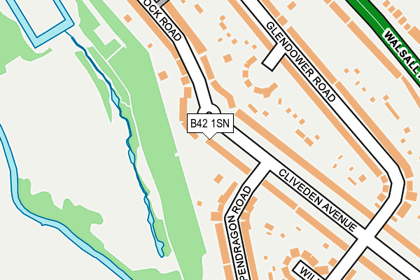 B42 1SN map - OS OpenMap – Local (Ordnance Survey)