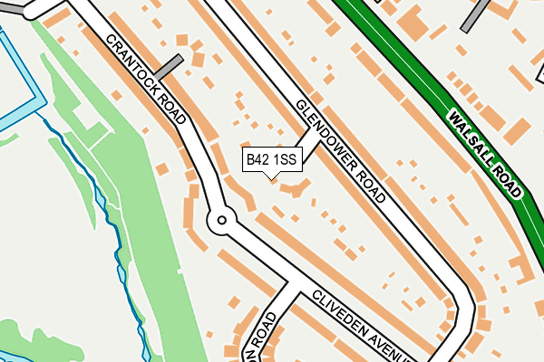 B42 1SS map - OS OpenMap – Local (Ordnance Survey)