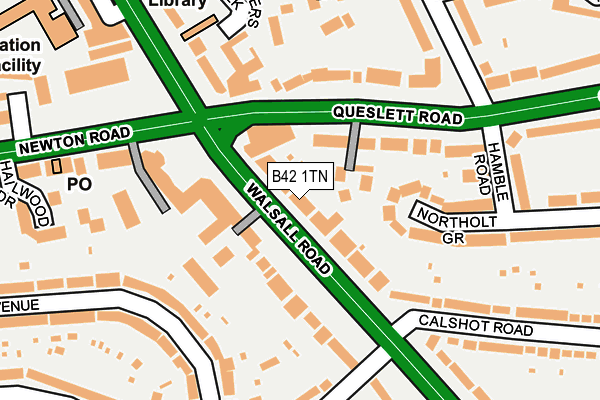 B42 1TN map - OS OpenMap – Local (Ordnance Survey)