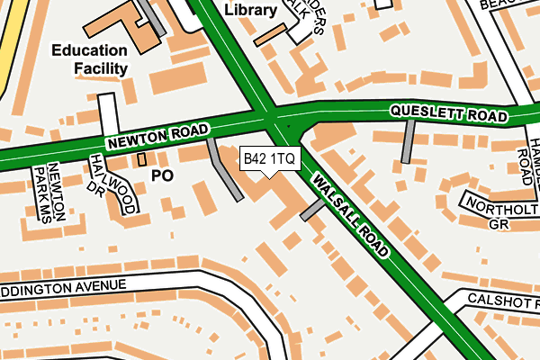 B42 1TQ map - OS OpenMap – Local (Ordnance Survey)