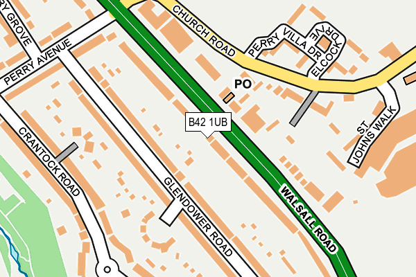 B42 1UB map - OS OpenMap – Local (Ordnance Survey)