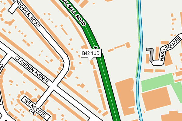 B42 1UD map - OS OpenMap – Local (Ordnance Survey)