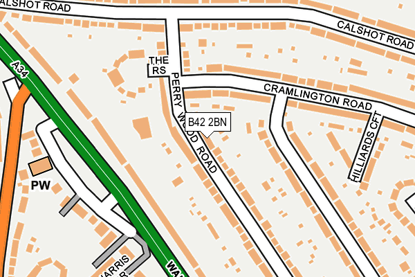 B42 2BN map - OS OpenMap – Local (Ordnance Survey)