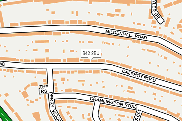 B42 2BU map - OS OpenMap – Local (Ordnance Survey)