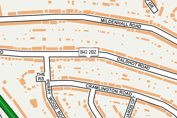 B42 2BZ map - OS OpenMap – Local (Ordnance Survey)
