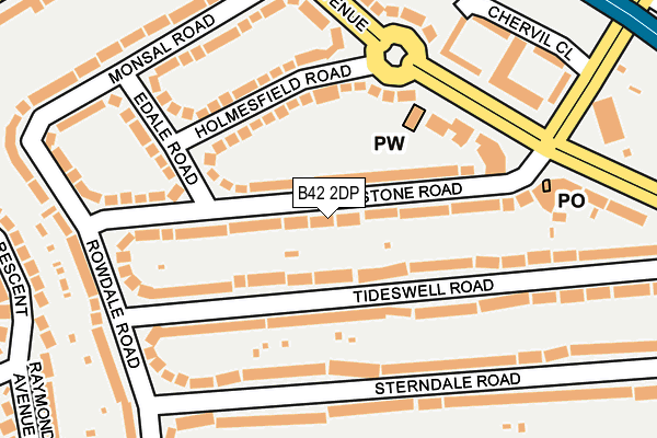 B42 2DP map - OS OpenMap – Local (Ordnance Survey)