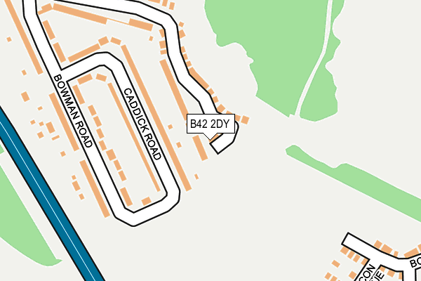 B42 2DY map - OS OpenMap – Local (Ordnance Survey)