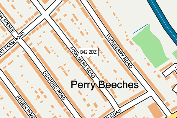 B42 2DZ map - OS OpenMap – Local (Ordnance Survey)