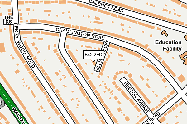 B42 2ED map - OS OpenMap – Local (Ordnance Survey)