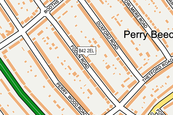 B42 2EL map - OS OpenMap – Local (Ordnance Survey)